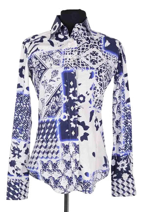 Chemise Etro Bleu en Coton, taille S - Seconde Main
