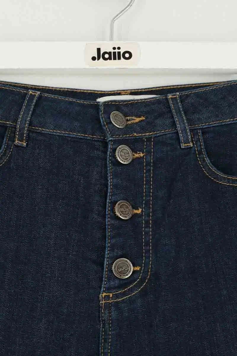 Jean slim Balzac Marine en Coton