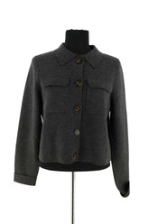 Cardigan Sézane Anthracite en Laine, taille S - Seconde Main
