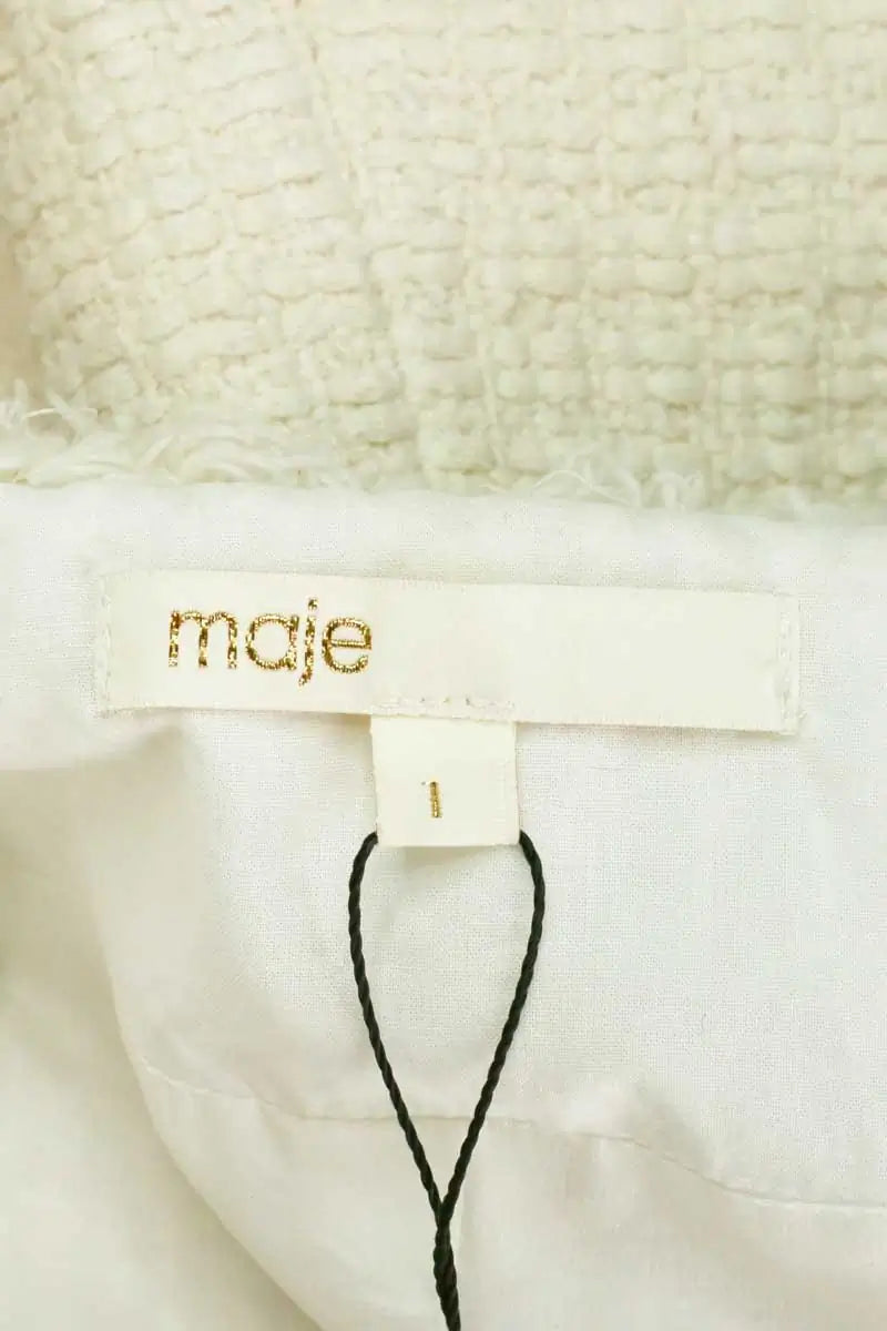 Manteau Maje Ecru en Coton