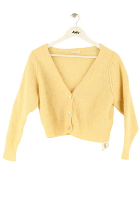 Cardigan American Vintage Jaune en Laine, taille S - Seconde Main
