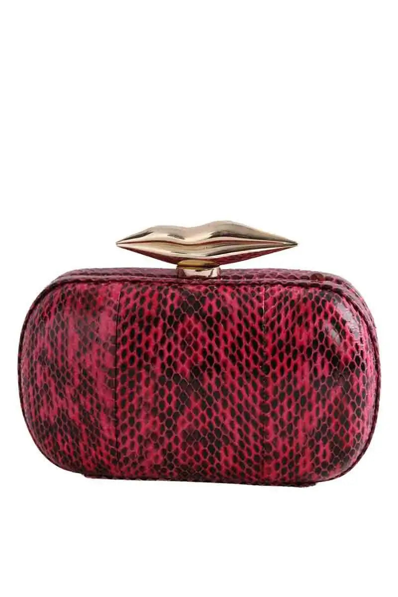 Pochette Diane Von Furstenberg Rose en Cuir