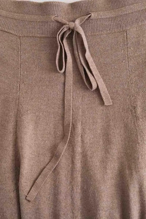 Jupe Lingua Franca Beige en Laine