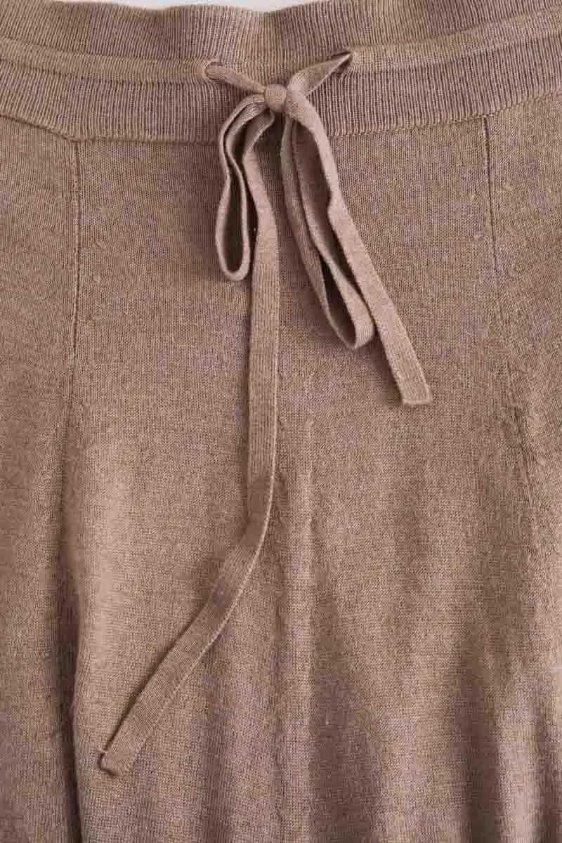 Jupe Lingua Franca Beige en Laine