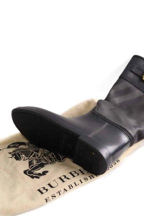 Bottes de pluie Burberry Noir en Tissu