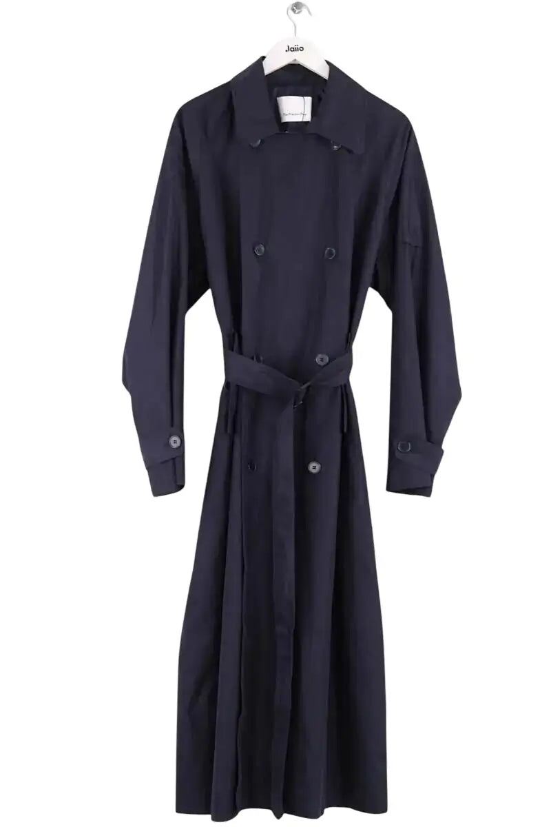 Trench-coat The Frankie Shop ANDERSON Marine en Coton, taille M - Seconde Main