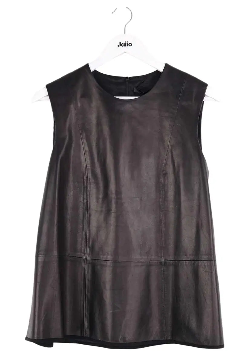 Top sans manche The Row Marron en Cuir, taille XL - Seconde Main