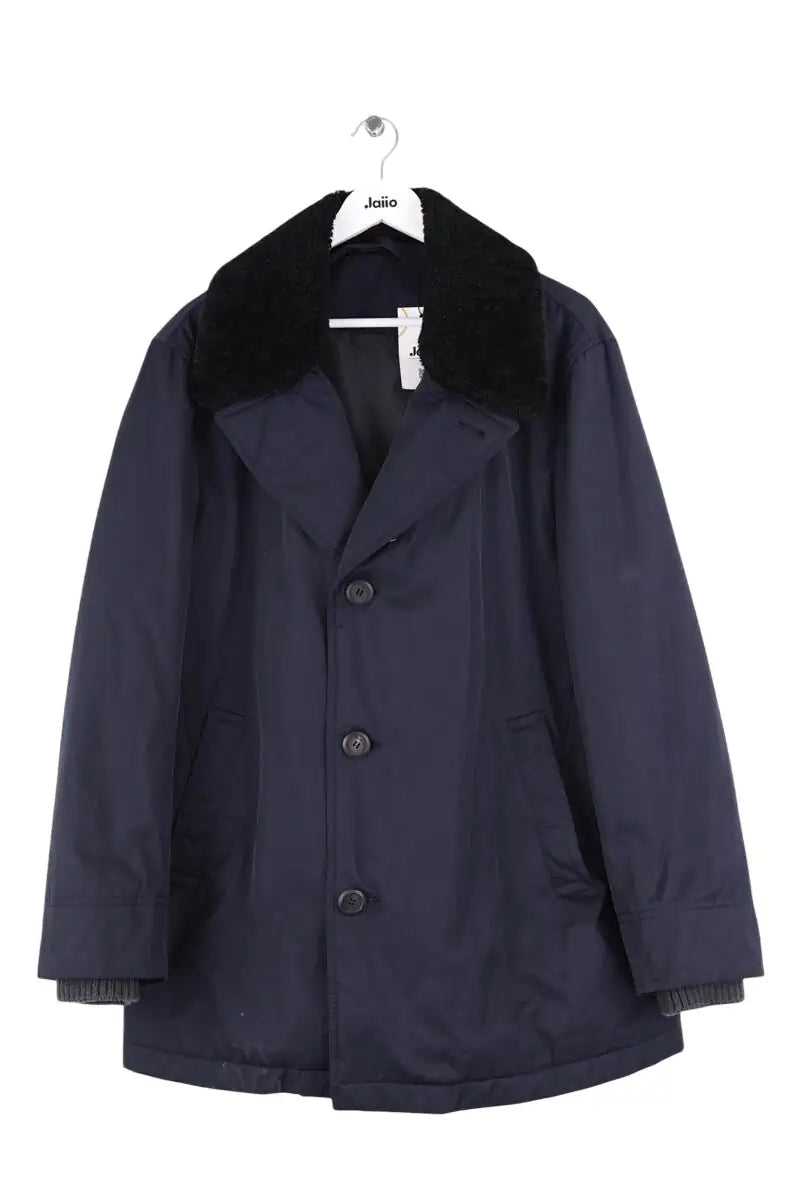 Manteau Salvatore Ferragamo Marine en Synthétique, taille XL - Seconde Main