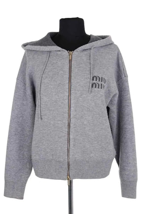 Gilet Miu Miu Gris en Laine, taille XS - Seconde Main