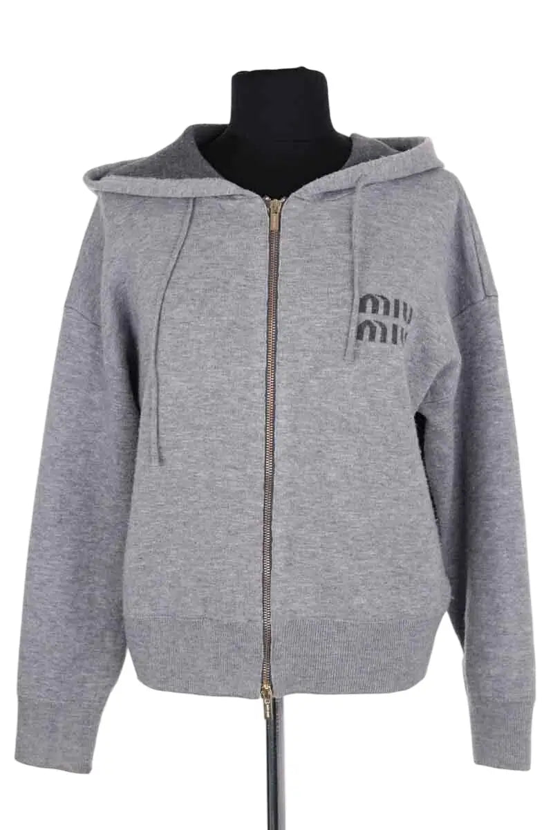 Gilet Miu Miu Gris en Laine, taille XS - Seconde Main