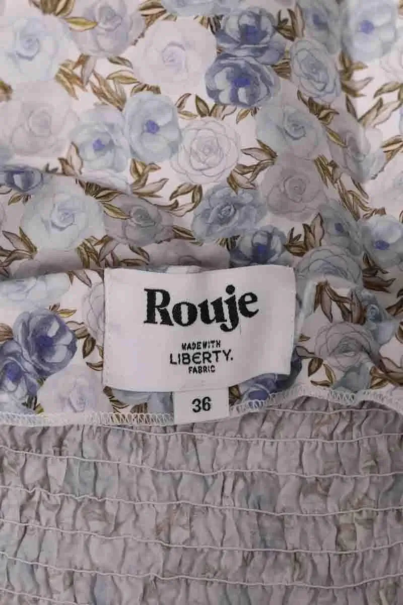 Robe Rouje Bleu en Coton