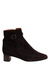 Boots à boucles Michel Vivien Marron en Daim, taille 37 - Seconde Main
