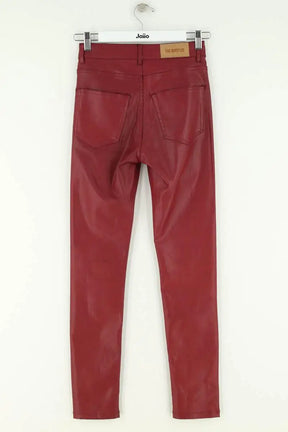 Pantalon The Kooples Bordeaux en Cuir
