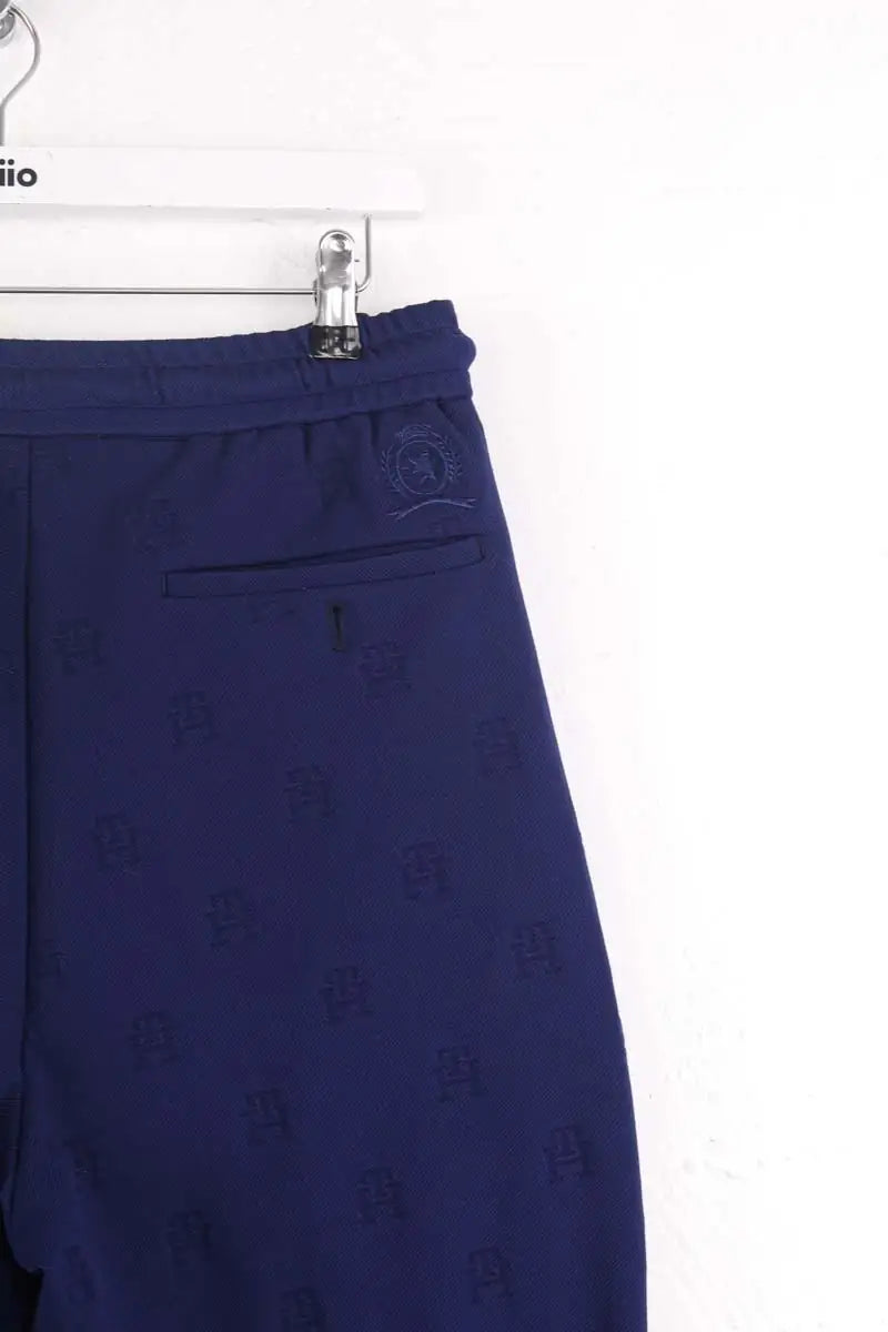 Pantalon droit Tommy Hilfiger Marine en Synthétique