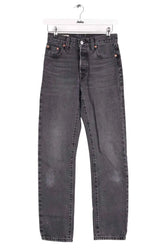 Jean droit Levi's 501 Noir en Coton, taille XS - Seconde Main