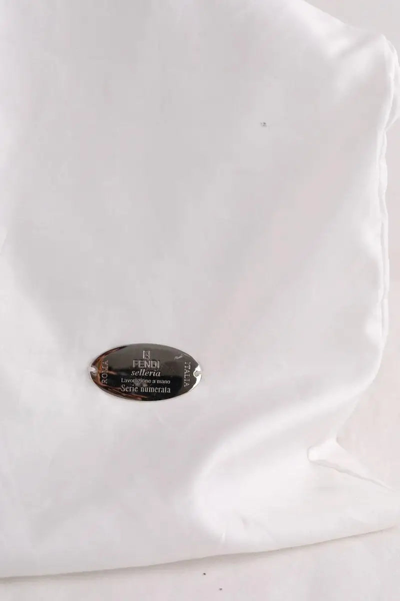 Sac à bandoulière Fendi Peekaboo Medium Blanc en Cuir