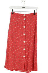 Jupe Rouje Rouge en Synthétique, taille S - Seconde Main