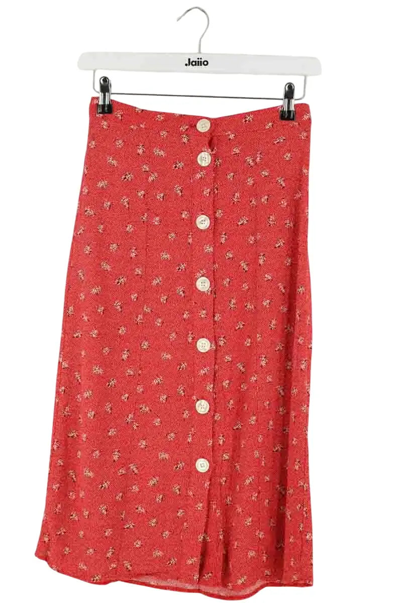 Jupe Rouje Rouge en Synthétique, taille S - Seconde Main