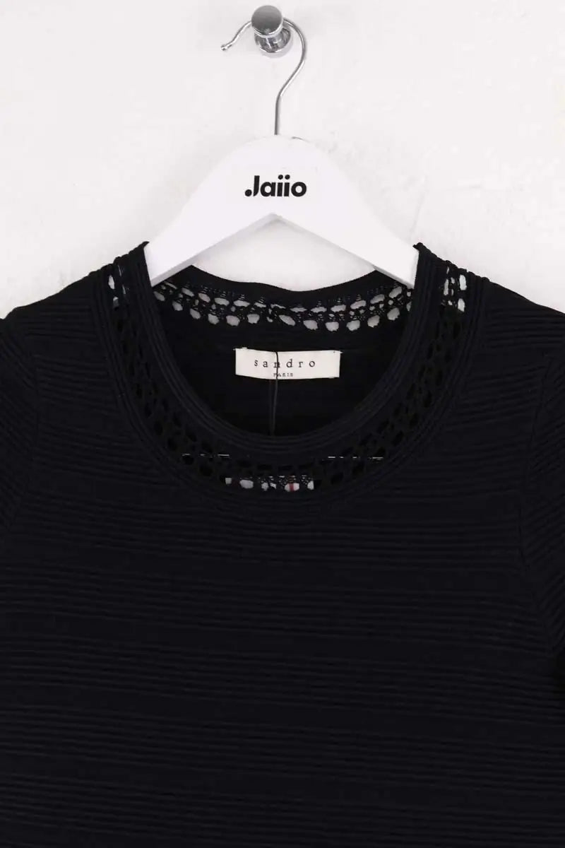 Robe Sandro Noir en Viscose