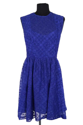 Robe Sandro Bleu en Coton, taille M - Seconde Main