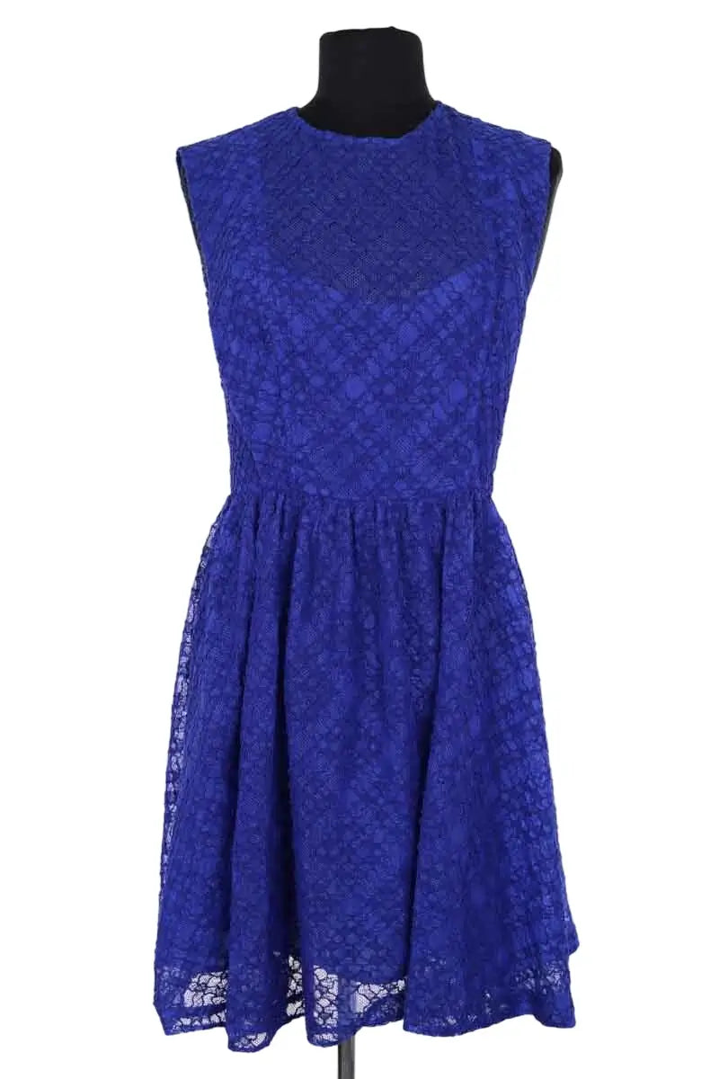 Robe Sandro Bleu en Coton, taille M - Seconde Main
