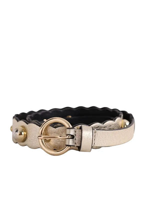 Ceinture en cuir Sandro Doré en Cuir, taille S - Seconde Main