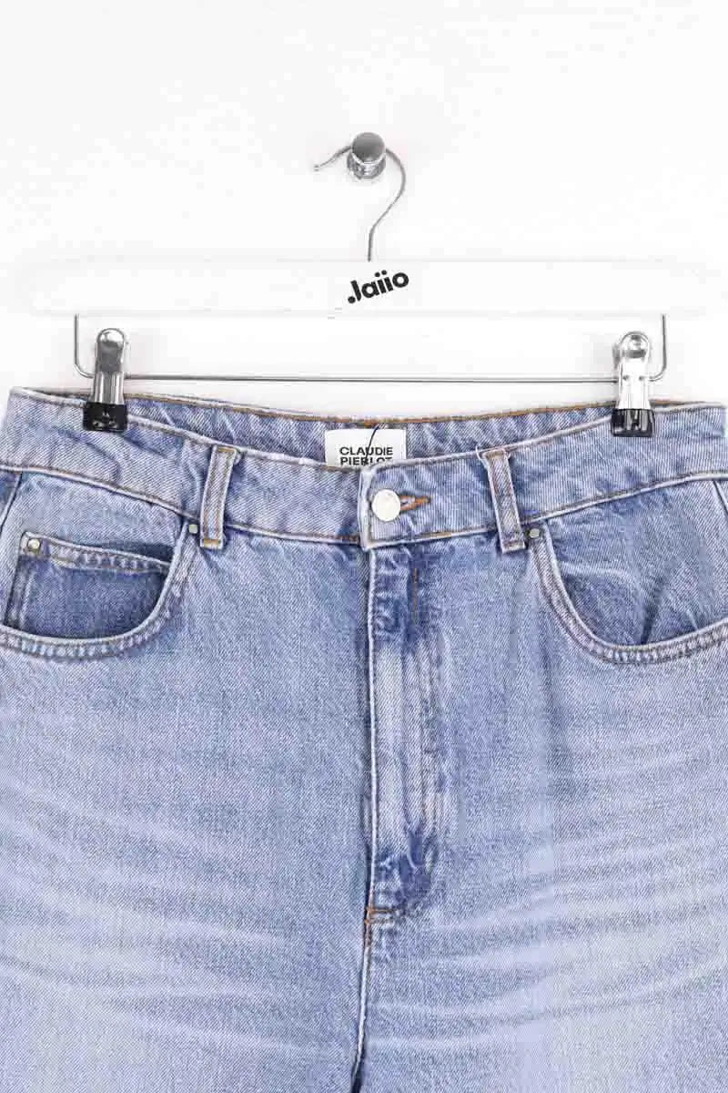 Jean droit Claudie Pierlot Bleu en Coton