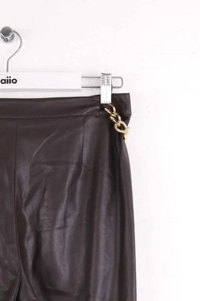Pantalon droit Liu Jo Marron en Synthétique