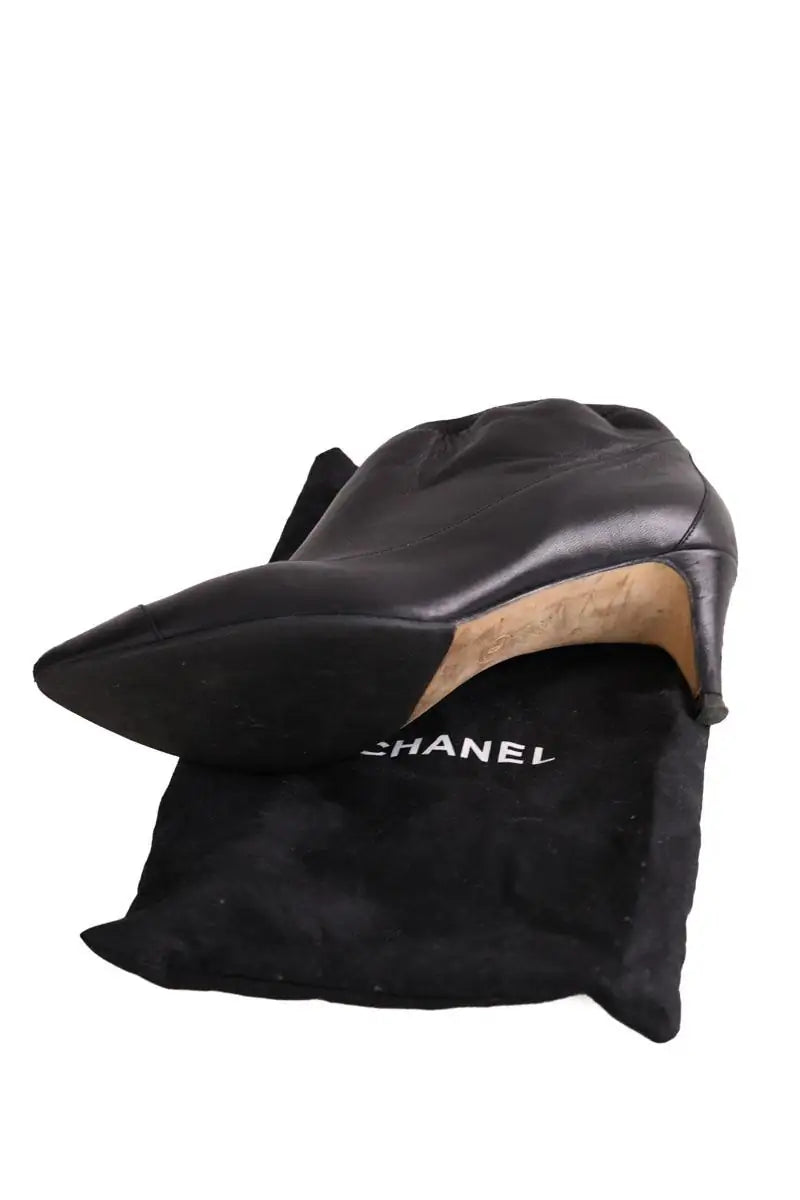 Boots Chanel Noir en Cuir