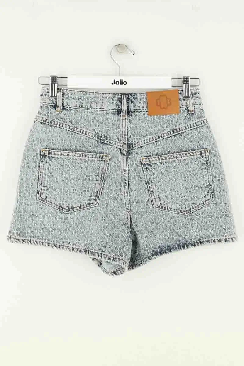 Mini short Maje Bleu en Coton