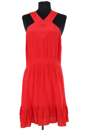 Robe Sézane Rouge en Soie, taille L - Seconde Main