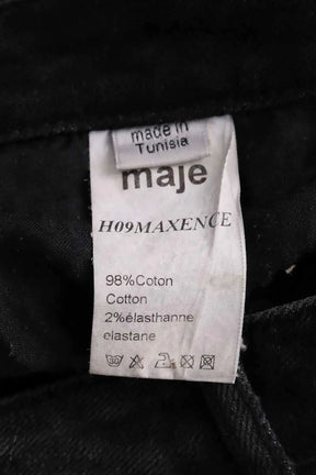 Jean slim Maje Anthracite en Coton