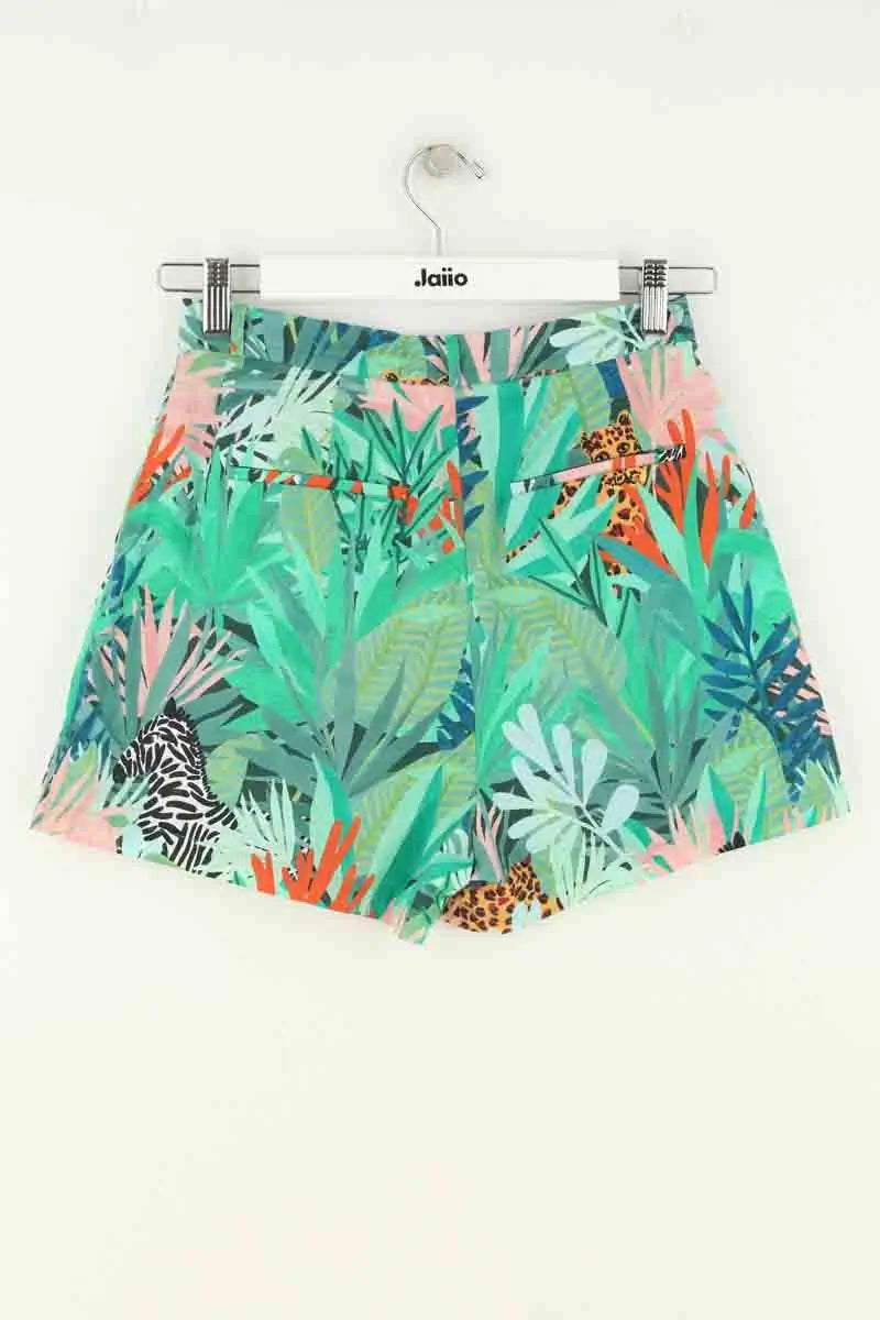 Mini short Des Petits Hauts Vert en Coton