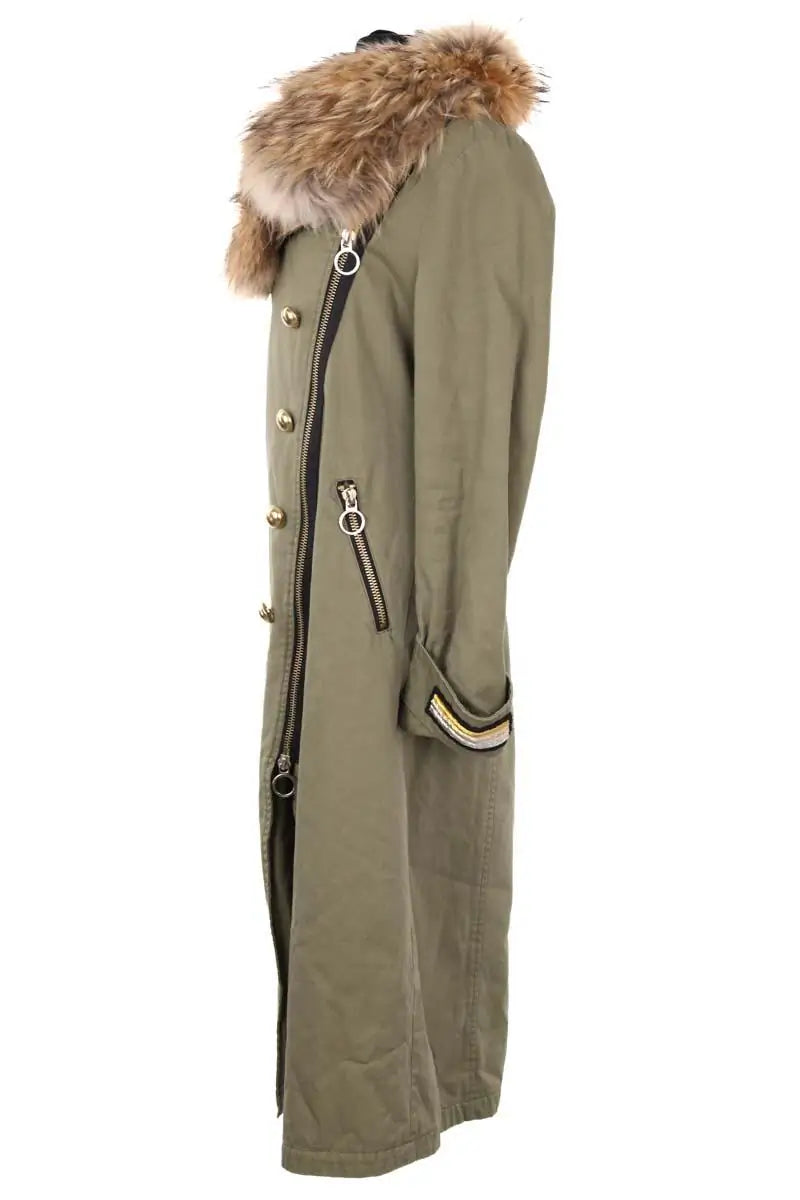 Manteau Pinko Kaki en Synthétique