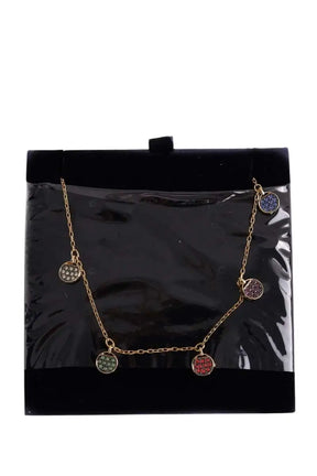 Collier Swarovski Doré en Acier - Seconde Main