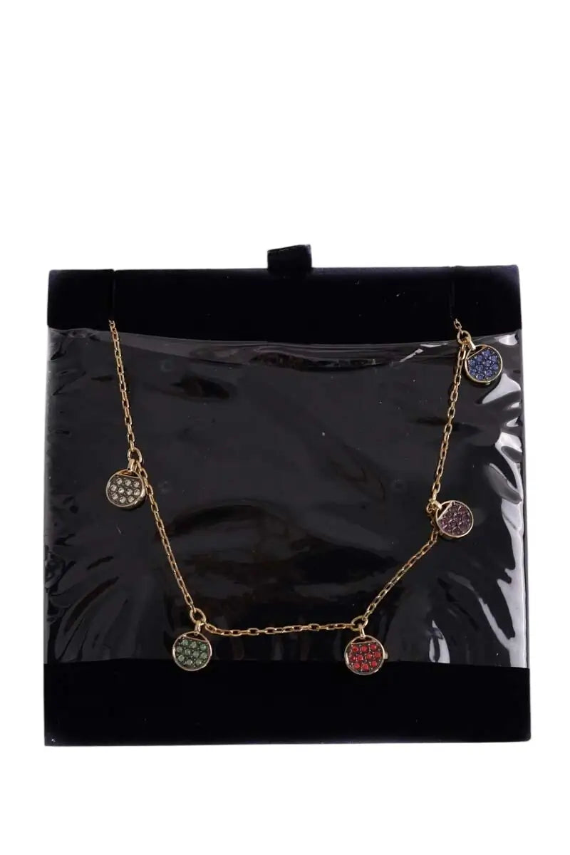 Collier Swarovski Doré en Acier - Seconde Main