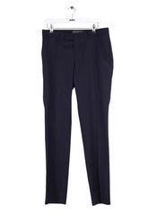 Pantalon droit The Kooples Marine en Laine, taille S - Seconde Main