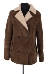 Peau Lainée Ba&Sh Marron en Cuir, taille S - Seconde Main