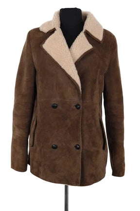 Peau Lainée Ba&Sh Marron en Cuir, taille S - Seconde Main
