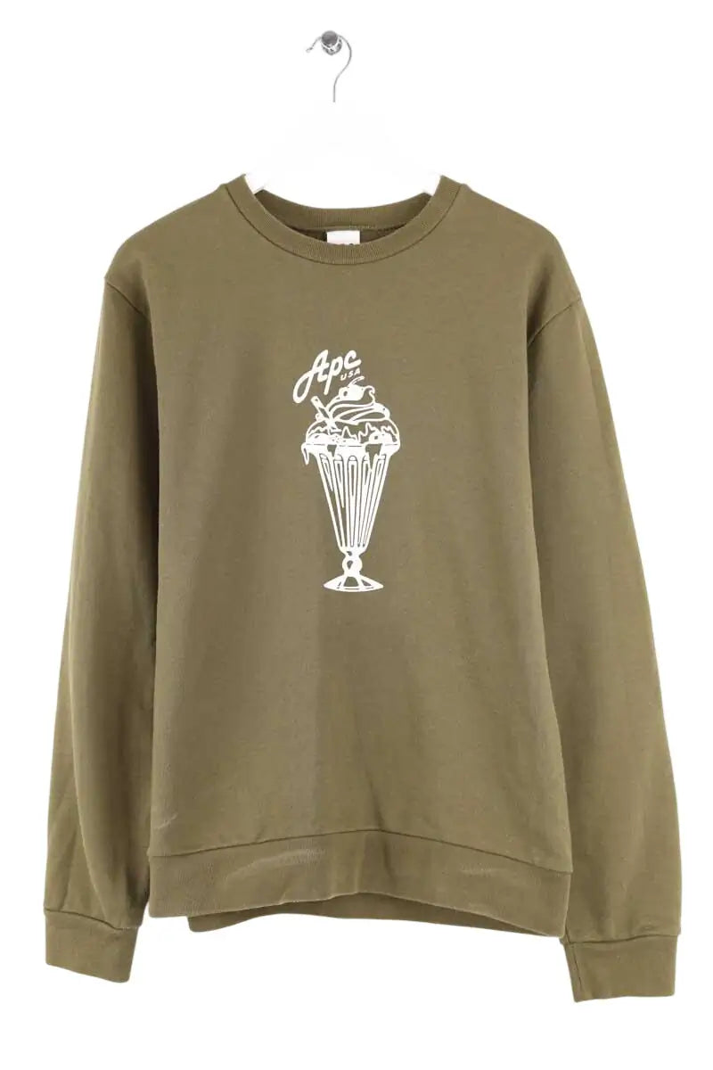 Sweatshirt APC Kaki en Coton, taille L - Seconde Main