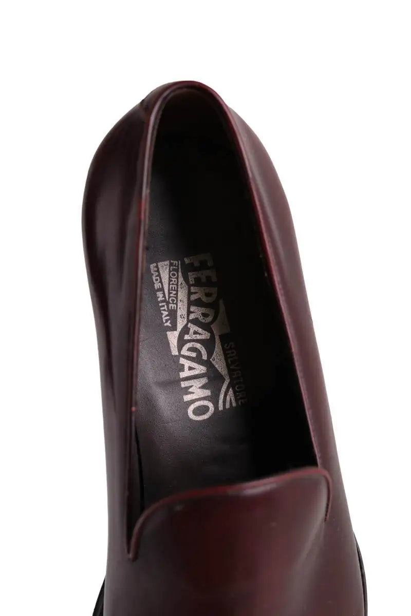 Mocassins Salvatore Ferragamo Bordeaux en Cuir