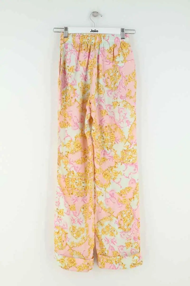 Pantalon droit The Kooples Jaune en Soie