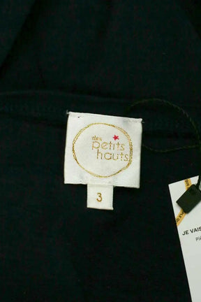 Top Des Petits Hauts Marine en Coton