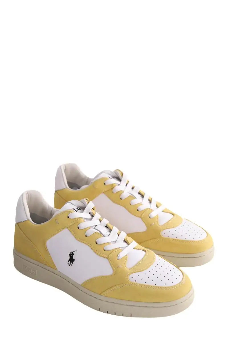 Baskets Ralph Lauren Jaune en Cuir