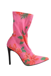 Boots Pinko Rose en Tissu, taille 37 - Seconde Main