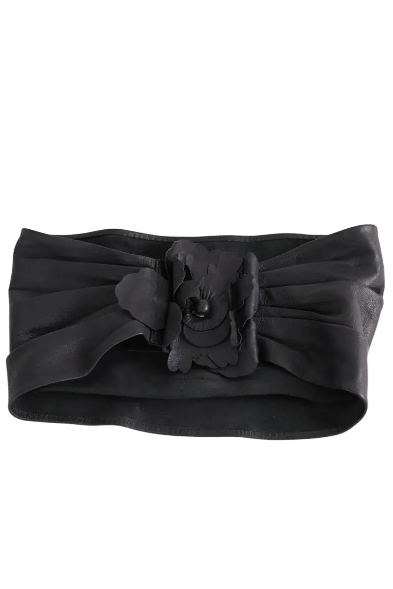 Ceinture en cuir Sportmax Anthracite en Cuir, taille S - Seconde Main