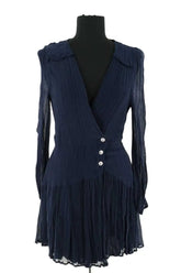 Robe Maje Bleu en Synthétique, taille M - Seconde Main
