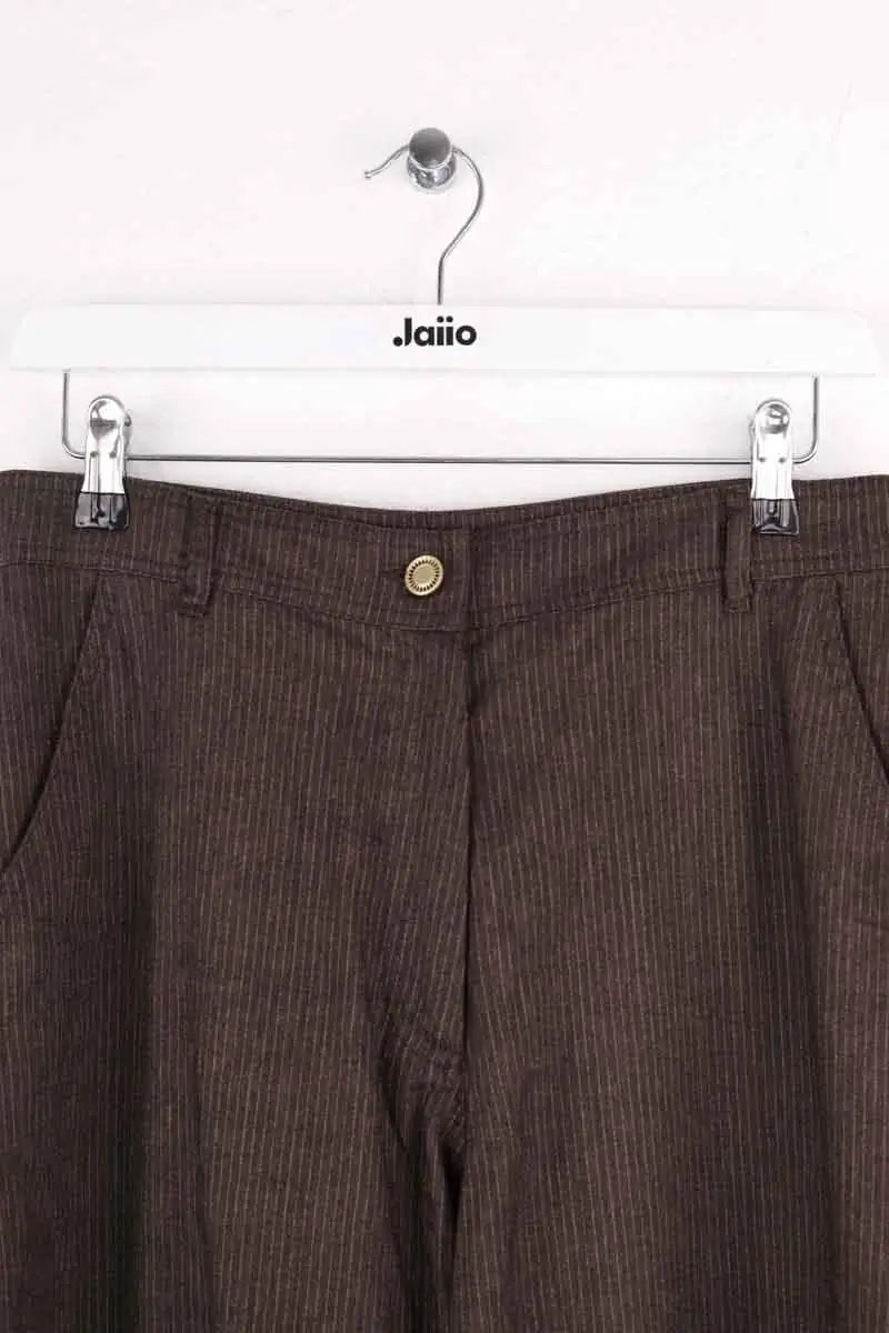 Pantalon large Sessun Marron en Lin