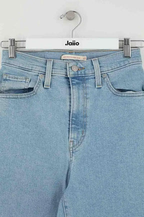 Jean droit Levi's High waisted mom jean Bleu en Coton