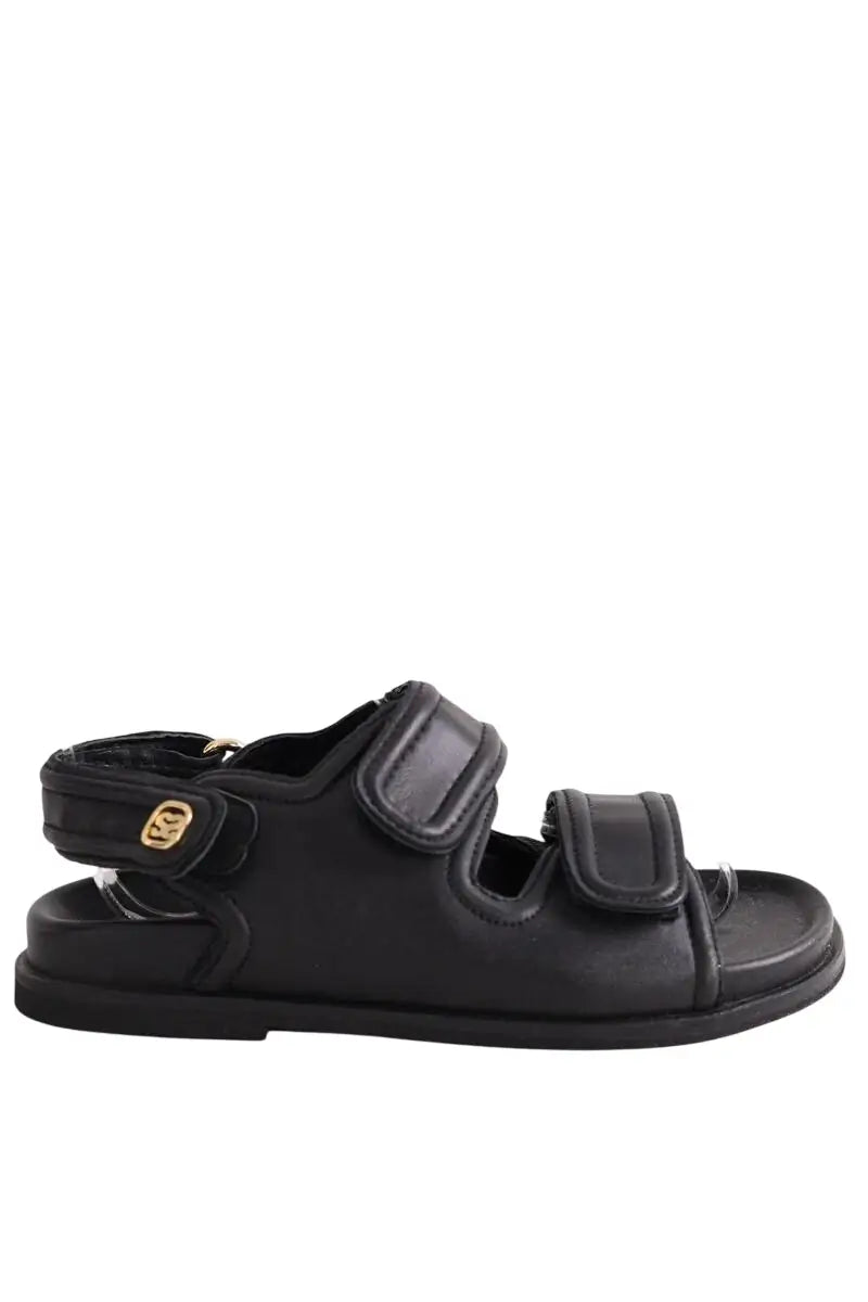 Sandales Sandro Noir en Cuir, taille 36 - Seconde Main
